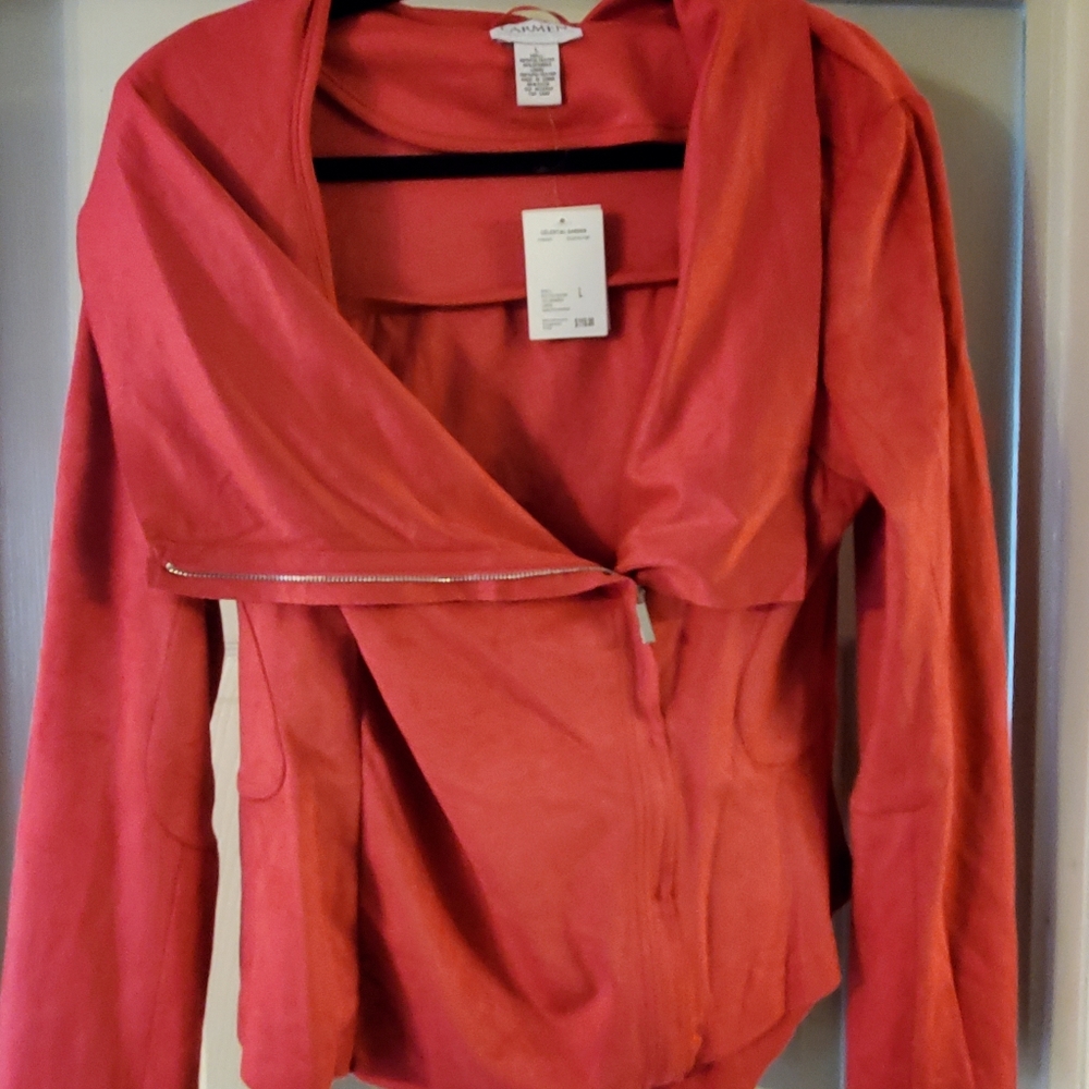 Carman Fuchsia Suede Like Blazer size L